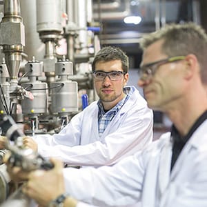 Lance Wall foreground, David Thiessen background. (David Stobbe/Saskatchewan Polytechnic)