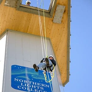 Wind Turbine Students. (Jaron Willems/Northern Lights College)