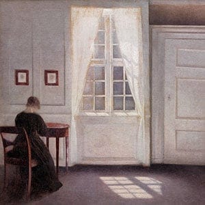 Interior in Strandgade, Sunlight on the Floor, 1901. Oil on canvas, 46.5 x 52 cm(Vilhelm Hammershøi/National Gallery of Denmark)