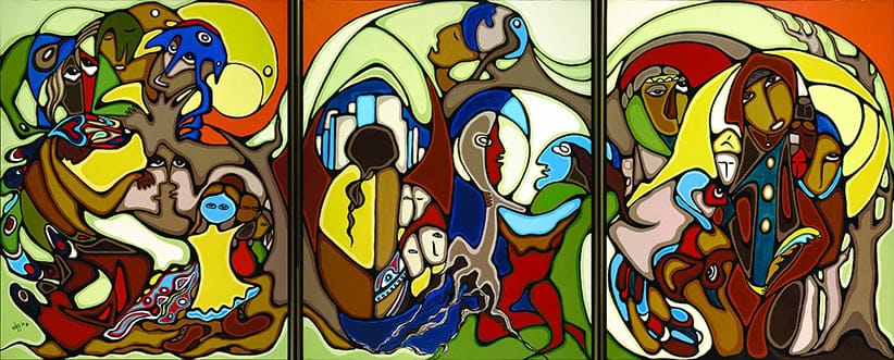 "The Indian in Transition" made Odjig the most celebrated Aboriginal artist in Canada