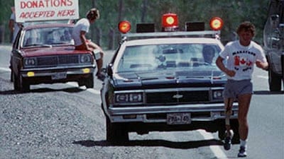 Runner Terry Fox continues his Marathon of Hope run across Canada, Sept. 1980. (CP)