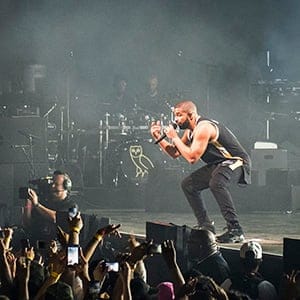 Drake performs during OVO Fest at Molson Canadian Amphitheatre in Toronto, Aug. 3, 2015. (J. ADAM HUGGINS/New York Times/Redux)