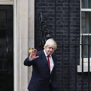 Boris Johnson leaves 10 Downing Street after being appointed Foreign Secretary, following a Cabinet reshuffle by new Prime Minister Theresa May, in London, Wednesday, July 13, 2016. (Steve Parsons/AP)