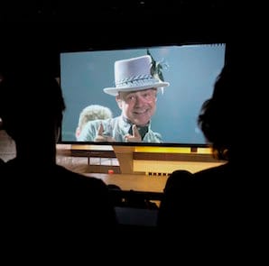 Fans watch the Tragically Hip perform live from Kingston, Ont., at Studio Bell in the National Music Centre in Calgary, Alta., Saturday, Aug. 20, 2016.THE CANADIAN PRESS/Jeff McIntosh