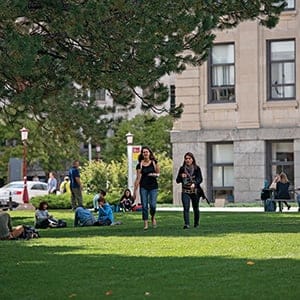 Students on campus