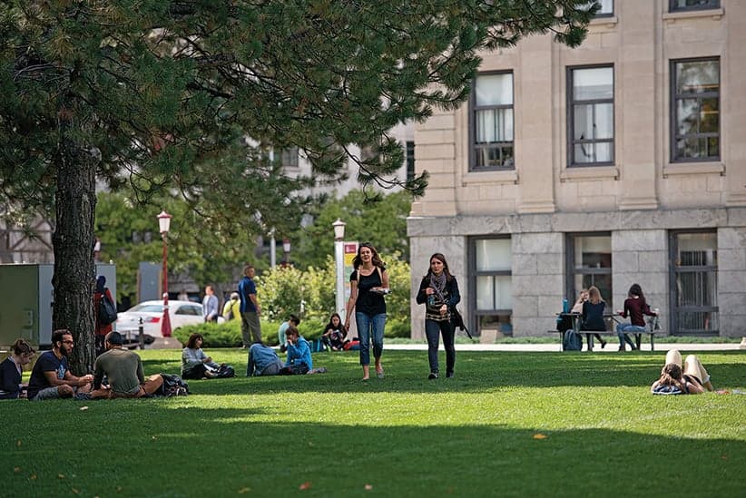 Students on campus