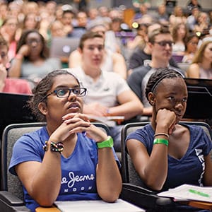 Students in a lecture at Trent University. (Photograph by Jessica Darmanin)