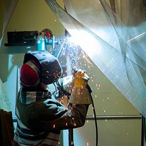 Great Plains College welding students