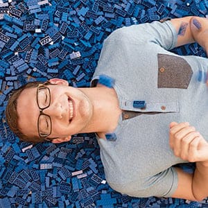 Chris Perron is a Canadian who landed his dream job at Lego headquarters in Billund, Denmark. (Photograph by Rasmus Degnbol)