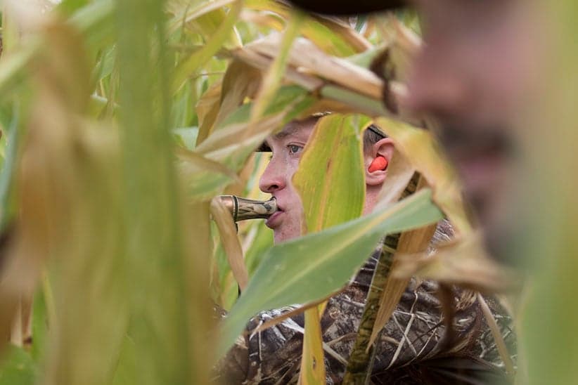 University of Manitoba student in a hunting class