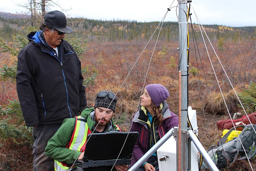 Yukon College art students studying climate change