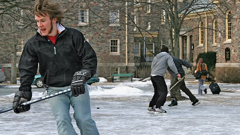 University of King's College student playing hockey