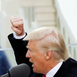 US President Donald Trump speaks after taking the oath of office during his inauguration at the U.S. Capitol in Washington, U.S., January 20, 2017. (Kevin Lamarque/Reuters)