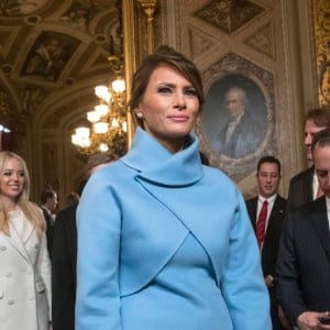 Melania Trump, the wife of President Donald Trump, leaves the President's Room of the Senate, at the Capitol in Washington, Friday, Jan. 20, 2017, after President Trump signed his first legislation. (J. Scott Applewhite/AP)