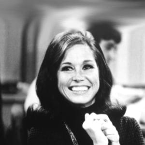 Actress Mary Tyler Moore smiles while on the set for the TV show "The Mary Tyler Moore Show".(Everett Collection)