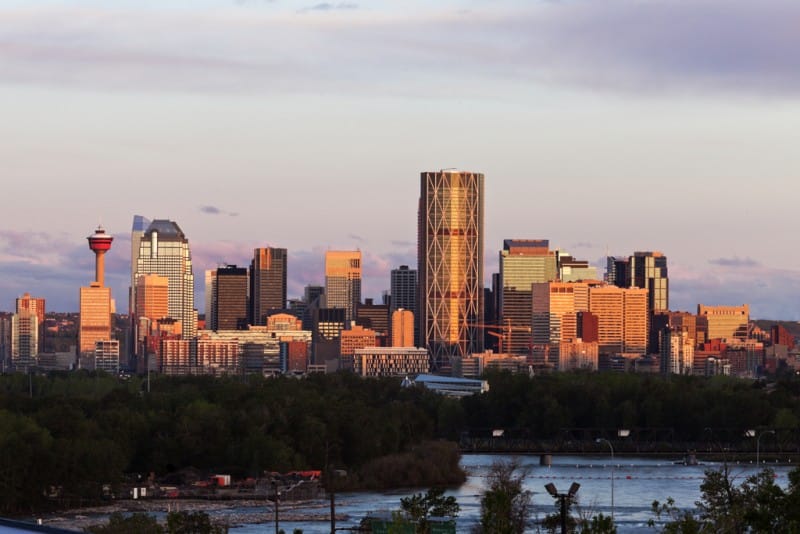 The view of Calgary, Alberta as the sun rises (Henryk Sadura/Shutterstock)