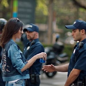 A screenshot of, “Pepsi “Live For Now Moments Anthem” starring Kendall Jenner & feat. “Lions” by Skip Marley. (Pepsi Global/YouTube)