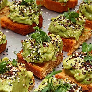 NEW YORK, NY - APRIL 19: Avocado toast is served during CBD For Life future of healing event held at the Alchemists Kitchen on April 19, 2017 in New York City. (Astrid Stawiarz/CBD For Life/Getty Images)