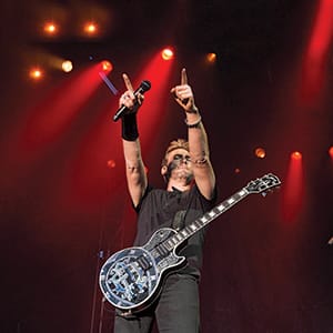 Nickelback frontman Chad Kroeger performs during Fire Aid for Fort McMurray in Edmonton on Wednesday June 29, 2016. Nickelback has announced a 44-city tour tied to the upcoming album "Feed the Machine." (Amber Bracken/CP)