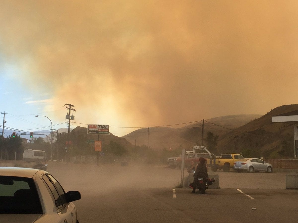 Fire near Ashcroft, BC (Courtesy Jennifer Vance via Twitter)