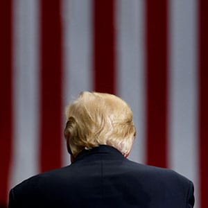 U.S. President Donald Trump holds a rally with supporters in an arena in Youngstown, Ohio, U.S. July 25, 2017. (Jonathan Ernst/Reuters)