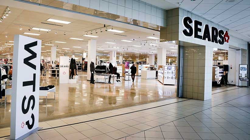 The new signage at Sears Canada's Promenade Mall store in Thornhill in September 2016