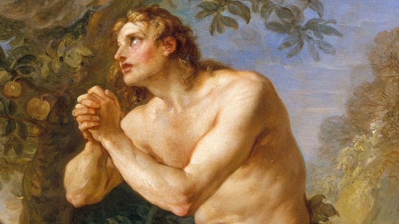 Detail from “The Rebuke of Adam and Eve” (1740) by Charles Joseph Natoire
