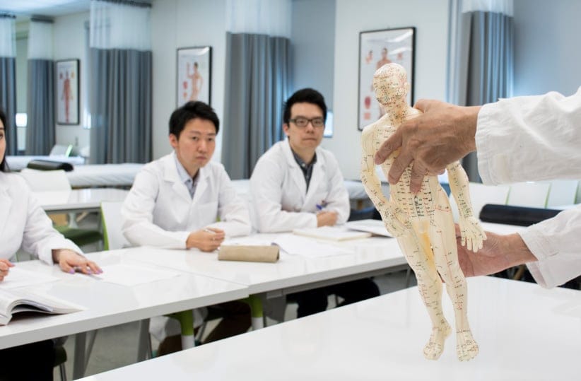Kwantlen acupuncture diploma students in class