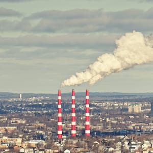 The North End of Halifax with Tuft's Cove power plant billowing steam/smoke on a very cold winter's day.