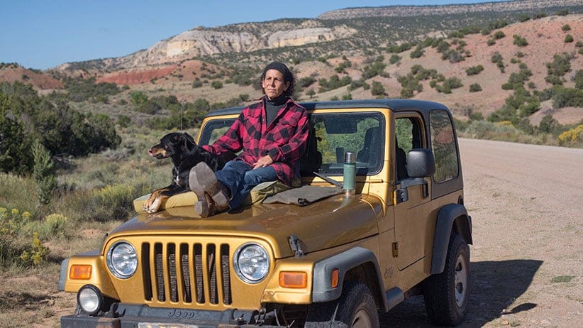 Rosy Verdile camped in forests and deserts for four years, seeking spiritual wellness in the public lands of Northern New Mexico. Verdile has seen increased traffic in the lands she calls home, watching "more worldly men in more worldy vehcles" seeking out the treasure. She understands their search, and likens it to her own.
