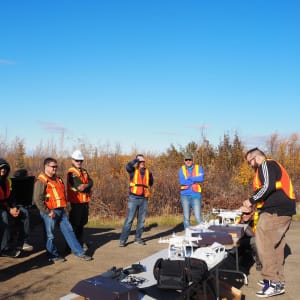 Students and teachers in the Aurora College Drone Program. (Jiri Raska)