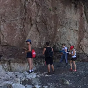 Students of Acadia's Geoscience program at the Bay of Fundy. (Ian Spooner/Acadia University)