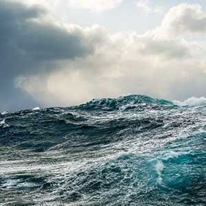 Big seas during the lonely trip across the Gulf of Alaska from Dutch Harbor to Seattle, WA aboard the f/v Rollo
