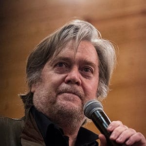 MIDLAND CITY, AL - DECEMBER 11: Former White House strategist Steve Bannon speaks before Senate candidate Roy Moore at a 'Drain the Swamp' campaign rally at Jordan's Activity Barn in Midland City, AL on Monday, Dec. 11, 2017. (Photo by Jabin Botsford/The Washington Post via Getty Images)