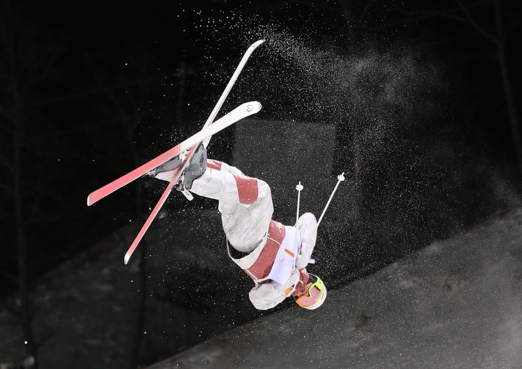 Mikael Kingsbury wins gold in the men's moguls finals at the Pheonix Snow Park at the 2018 Pyeonchang Winter Olympics in Bokwang in Pyeongchang in South Korea. February 12, 2018. (Steve Russell/Toronto Star/Getty Images)