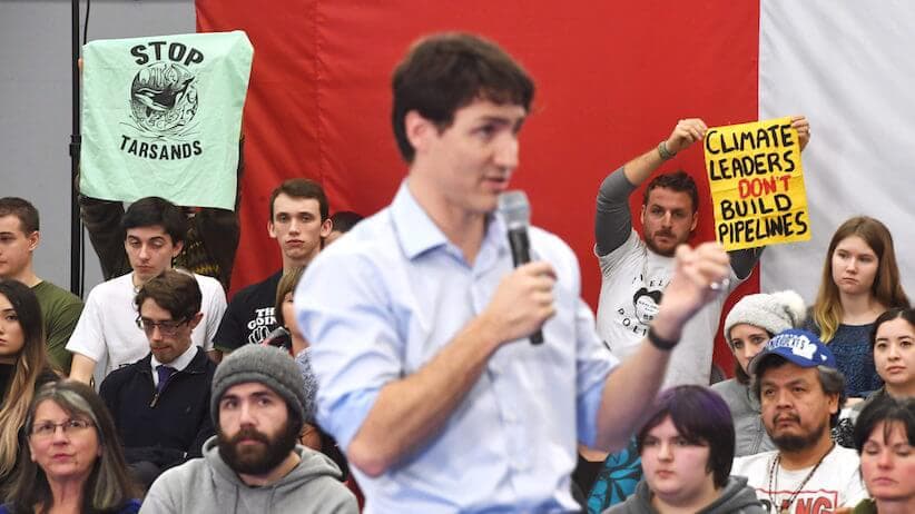 Justin Trudeau and pipeline protesters