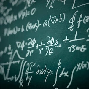 Blackboard with equations