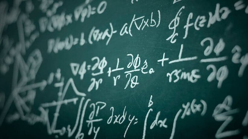 Blackboard with equations