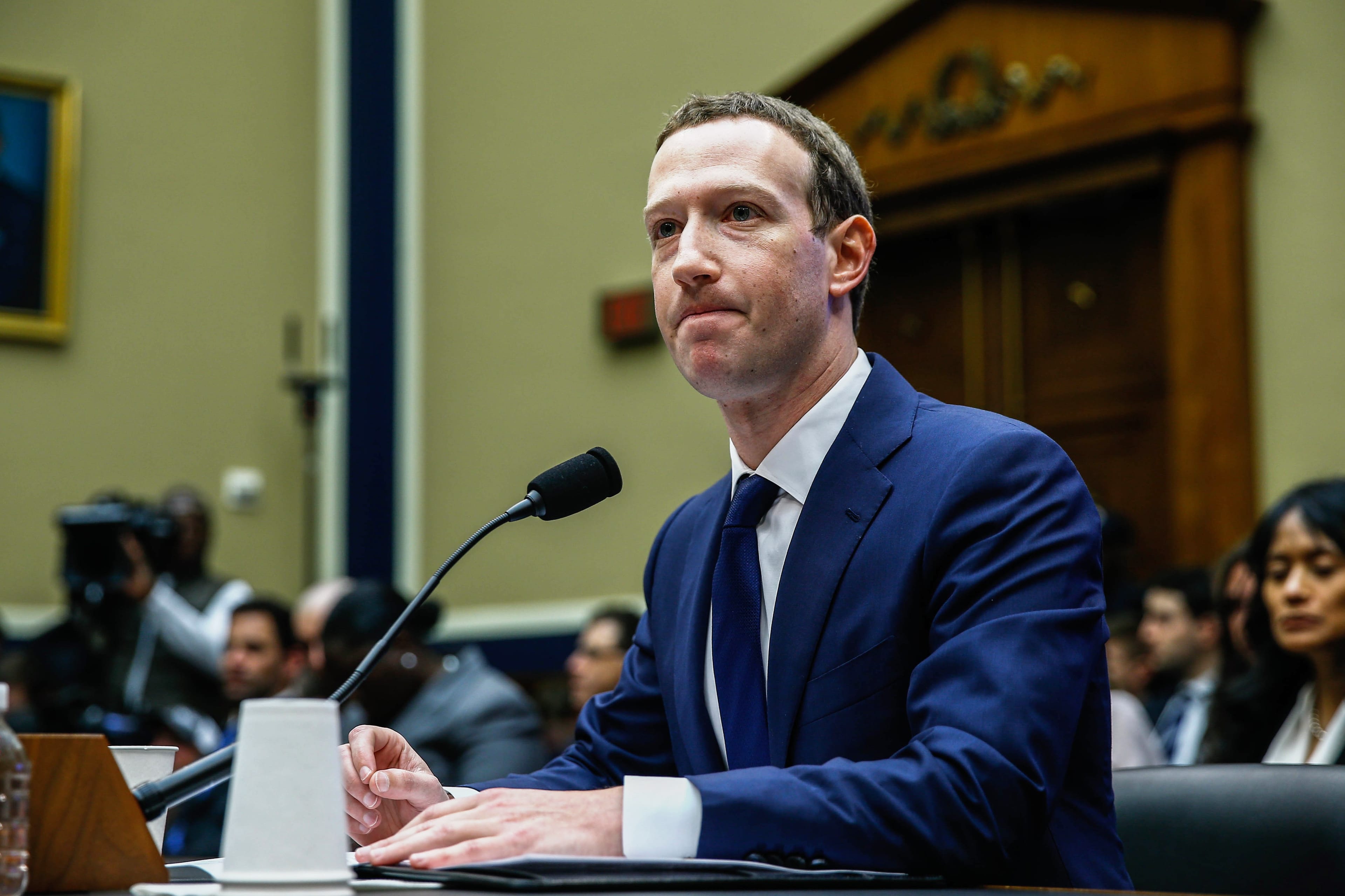 Facebook co-founder, Chairman and CEO Mark Zuckerberg testifies before the House Energy and Commerce Committee in the Rayburn House Office Building on Capitol Hill April 11, 2018 in Washington, DC. (Photo by Yasin Ozturk/Anadolu Agency/Getty Images)