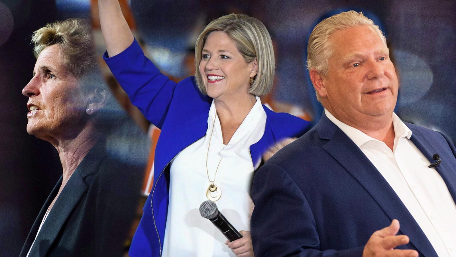 Kathleen Wynne, Andrea Horwath, Doug Ford
