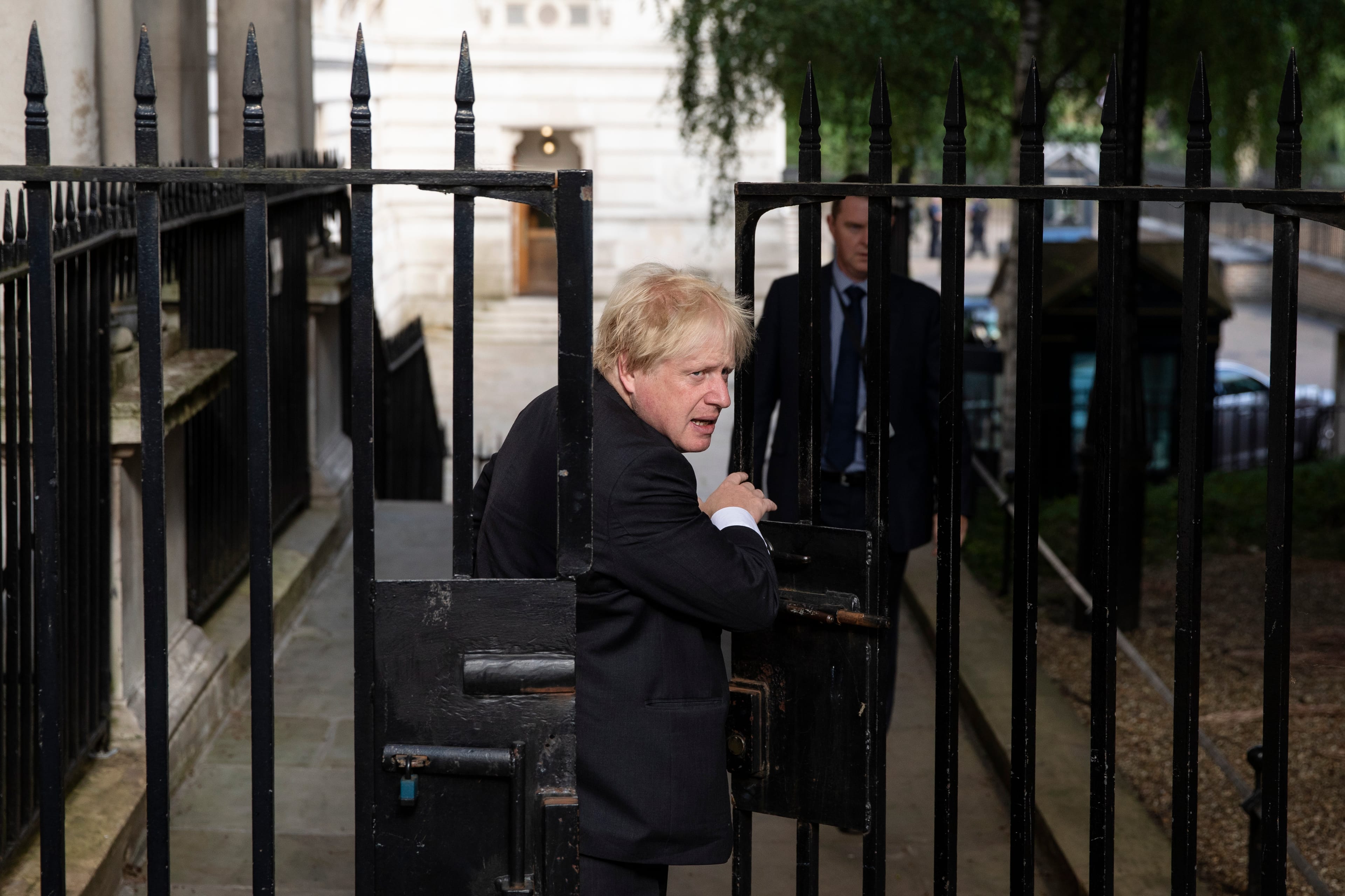Boris Johnson arrives at Downing Street ahead of the weekly cabinet meeting on July 3, 2018 in London, England. (Dan Kitwood/Getty Images)