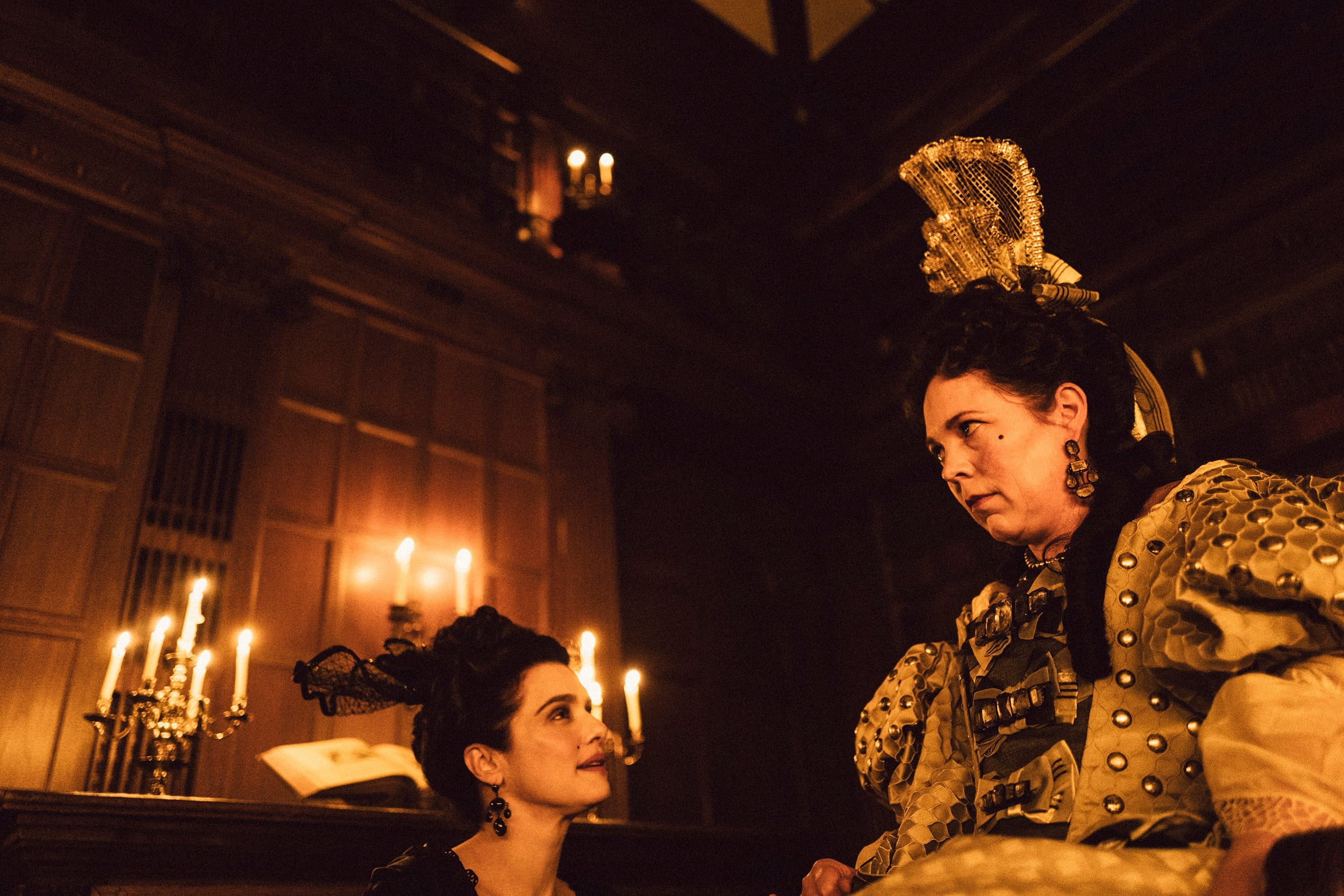 Rachel Weisz and Olivia Colman in the film 'The Favourite.' (Yorgos Lanthimos/Twentieth Century Fox Film Corporation)