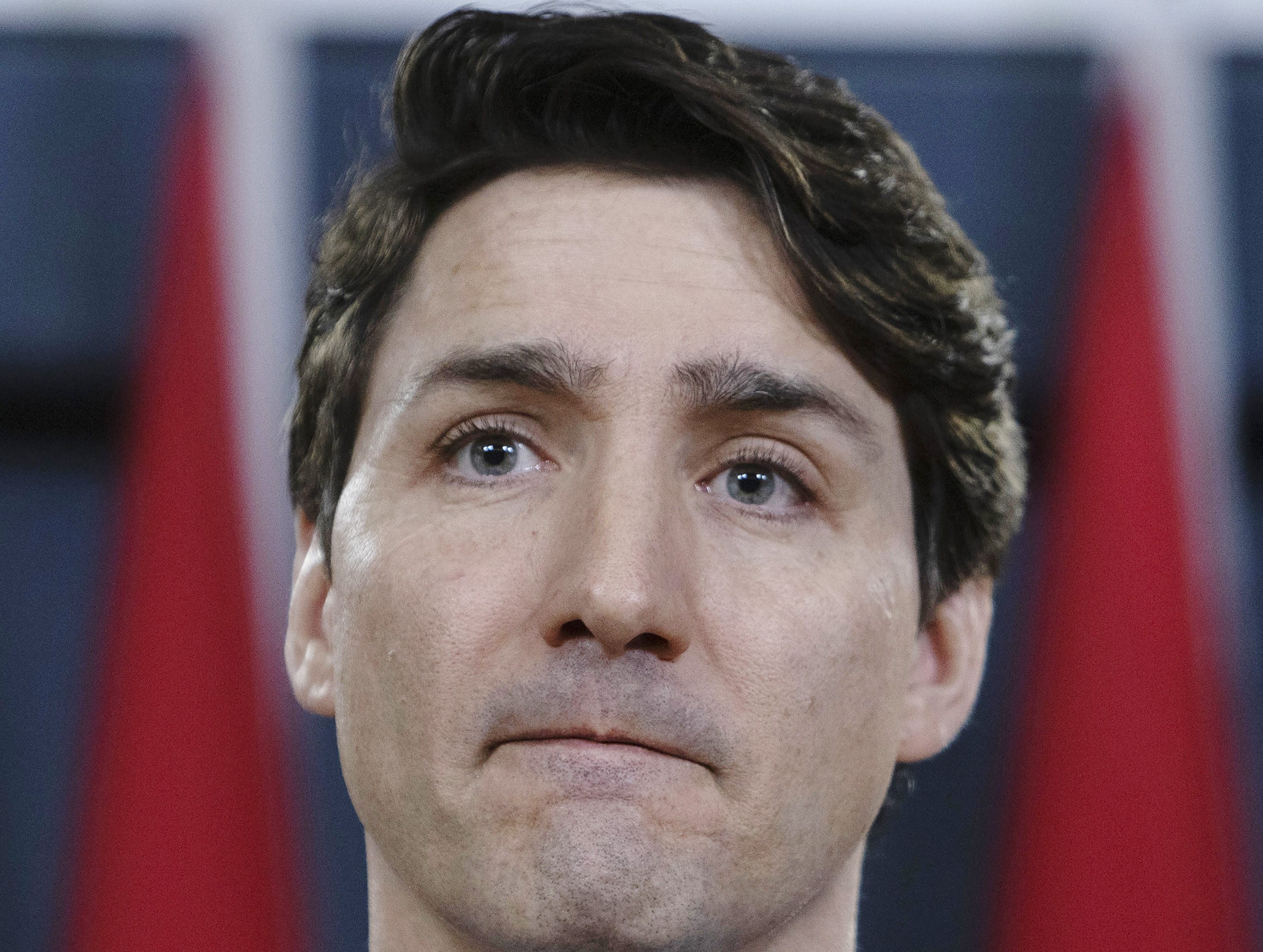 Trudeau holds a news conference in Ottawa on Thursday, March 7, 2019. (THE CANADIAN PRESS/Fred Chartrand)