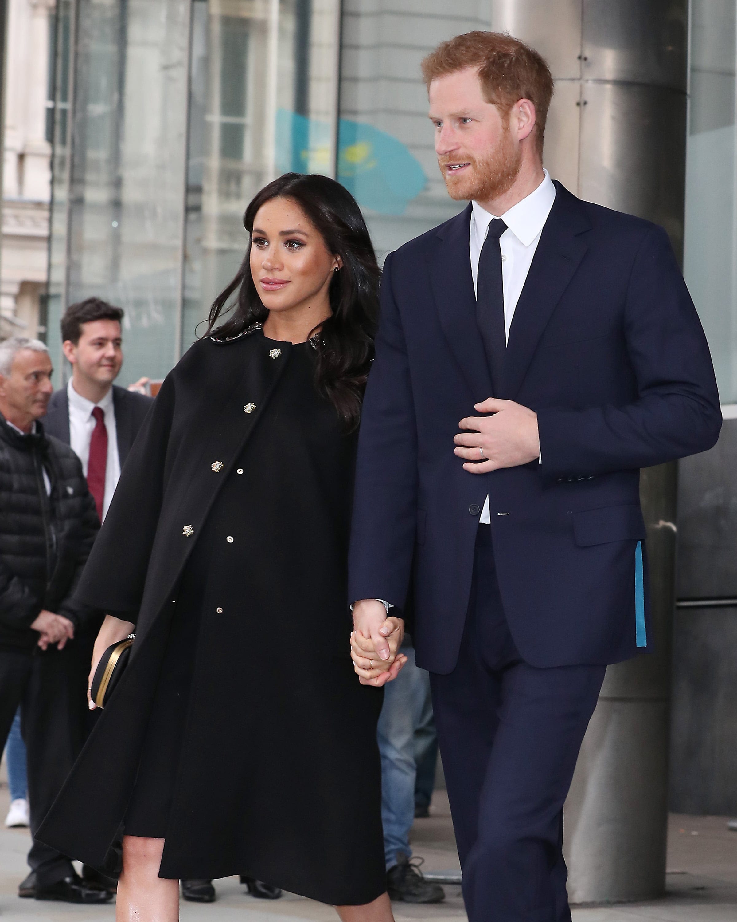 Meghan, Duchess of Sussex and Prince Harry, Duke of Sussex visit New Zealand House to sign the book of condolence on behalf of the Royal Family on March 19, 2019 in London, England. (Photo by Neil Mockford/GC Images)