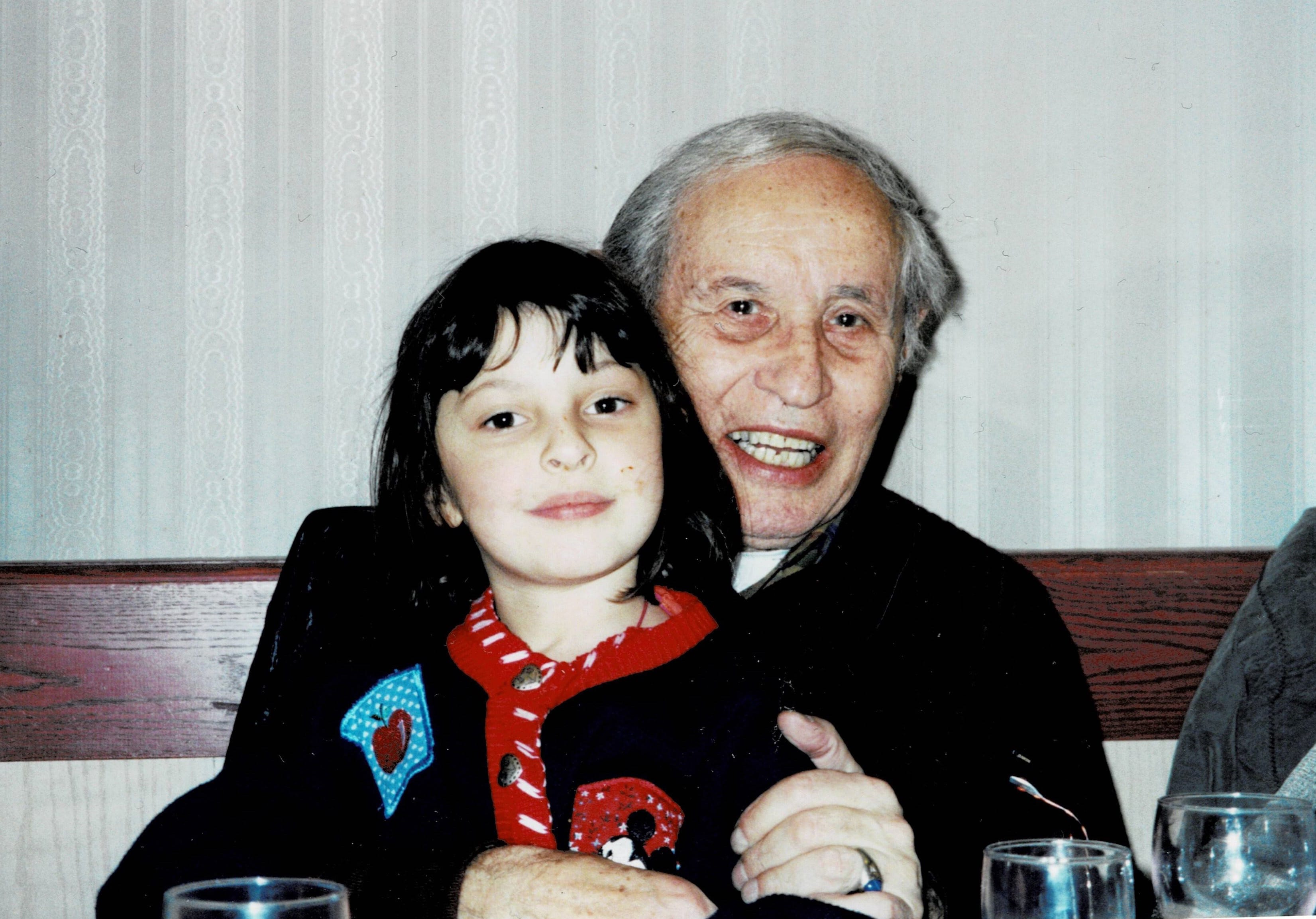 Hannah Ziegler with her grandfather, Roman Ziegler. (Courtesy of the Ziegler family)