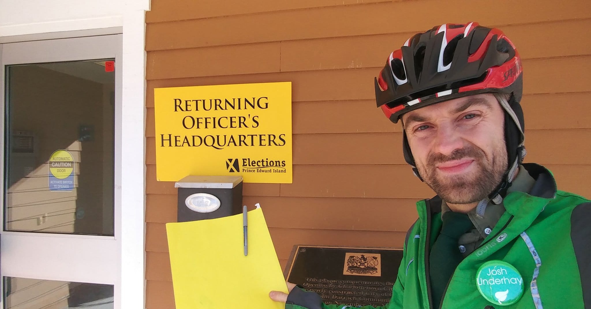 Josh Underhay posted this photo after being named Green Party candidate for Charlottetown-Hillsborough Park. He and his six-year-old son Oliver were killed on Friday in a canoeing accident.
(Josh Underhay/Twitter)