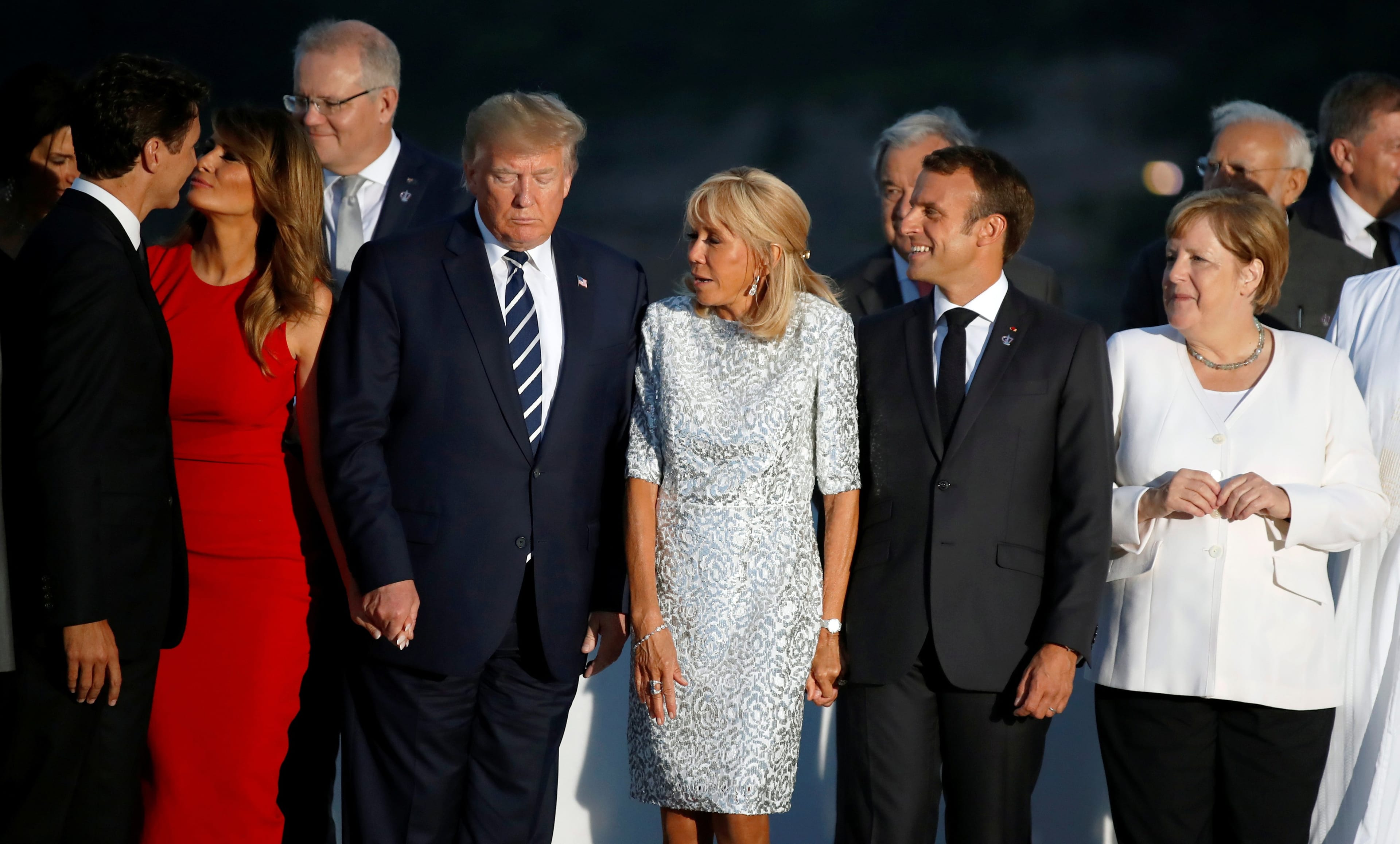 When in France: the much-discussed photo-op at the G7 summit (Christian Hartmann/Reuters)