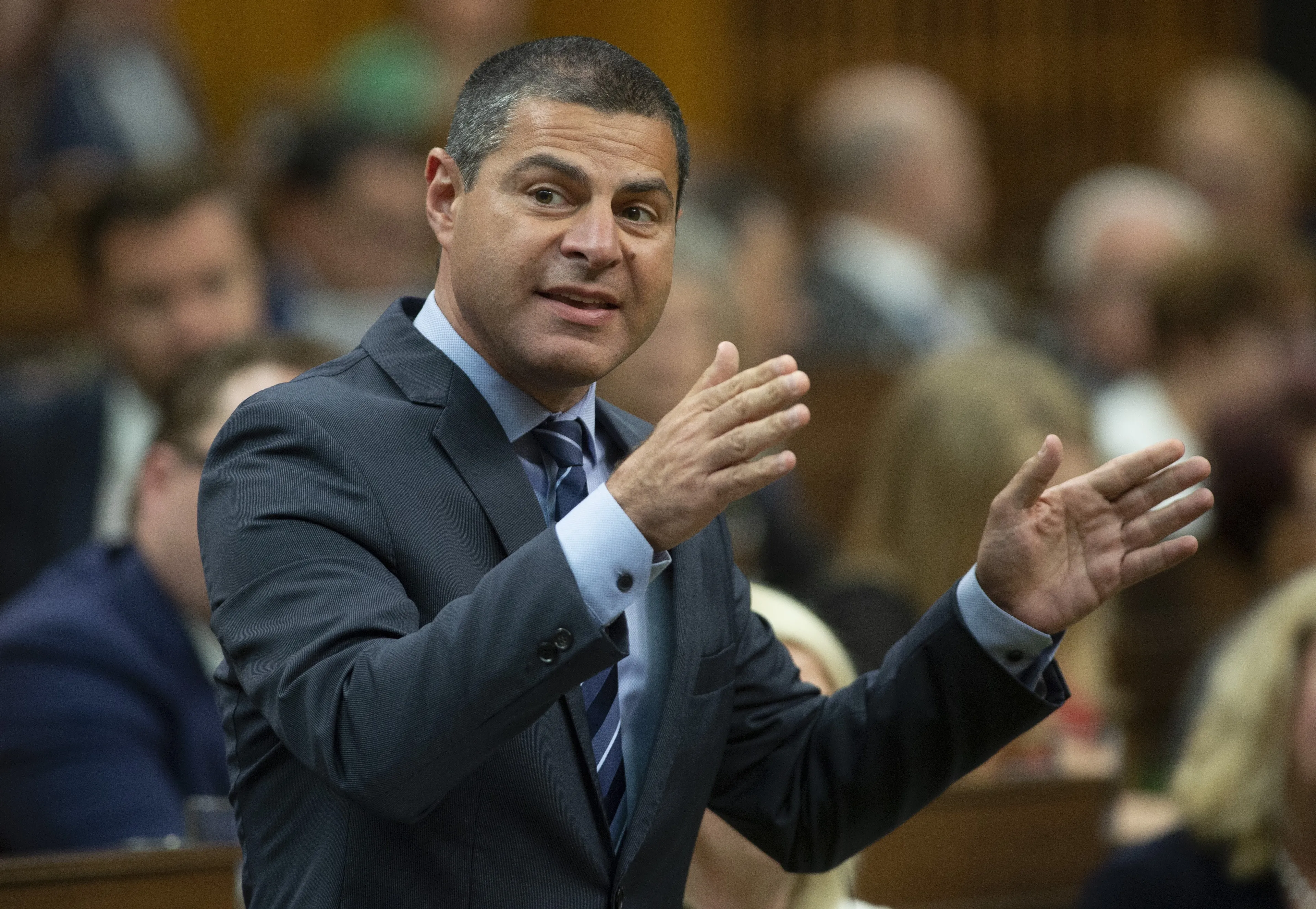 Conservative MP Alain Rayes rises during Question Period in the House of Commons in Ottawa, Monday, June 17, 2019. (Adrian Wyld/CP)