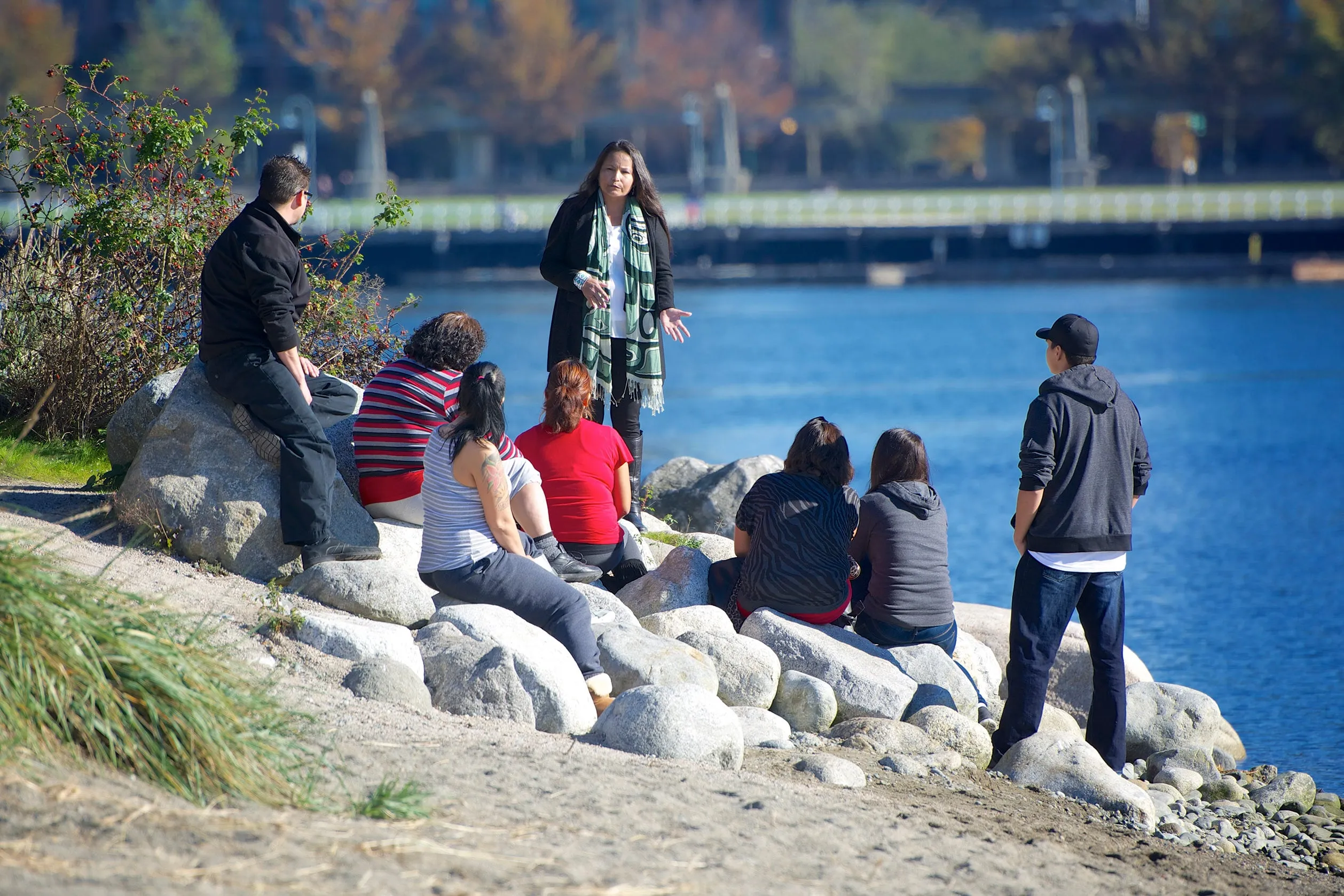 Native Education College students on campus