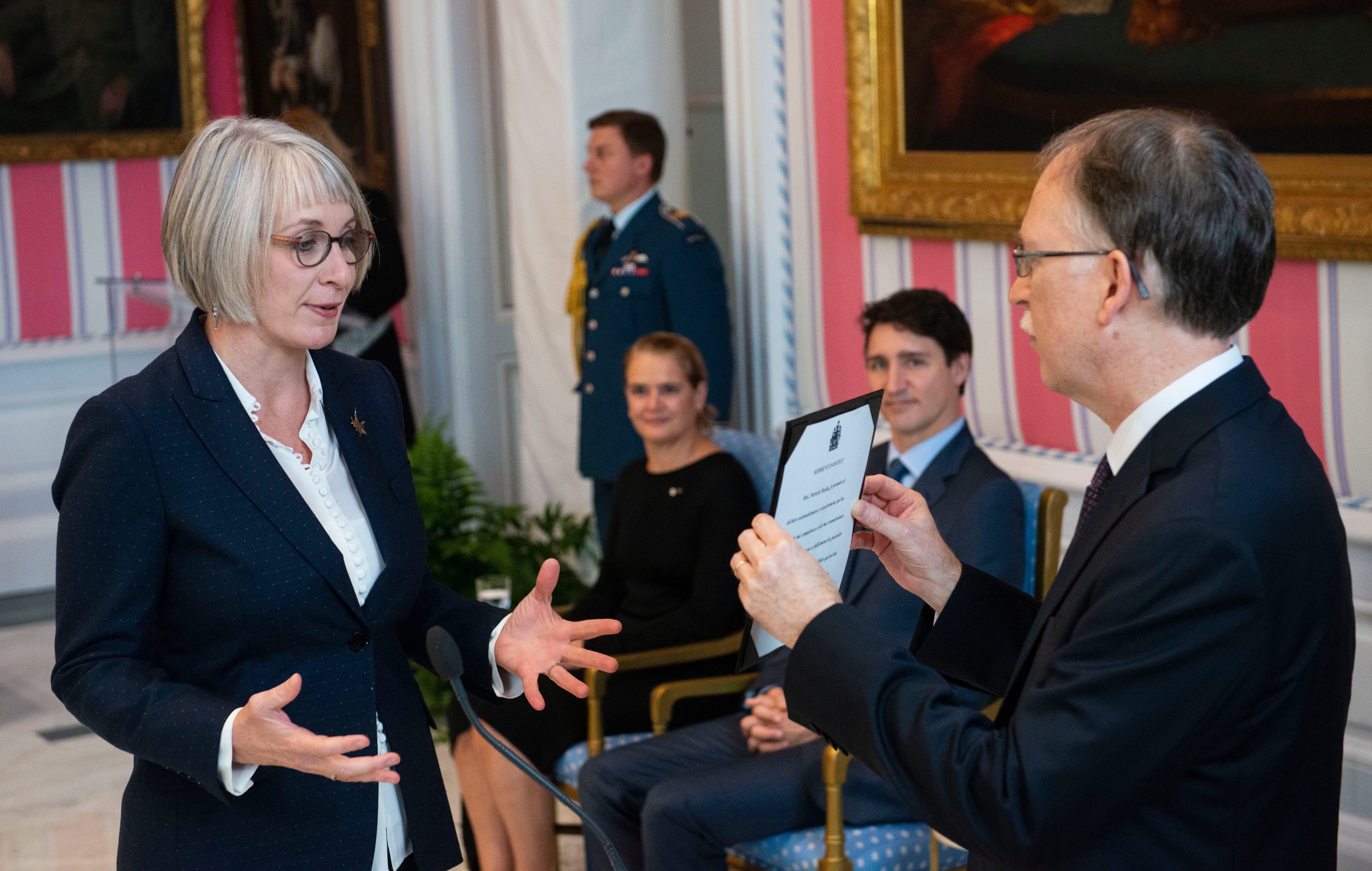 Patty Hajdu is sworn in as Minister of Health during the swearing in of the new cabinet at Rideau Hall in Ottawa on Wednesday, Nov. 20, 2019. (CP/Sean Kilpatrick)